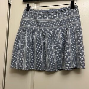 Blue and White Flowered Skirt STORIA